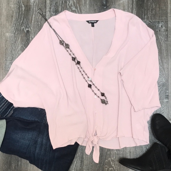 Express Front Tie Blouse - Picture 3 of 7